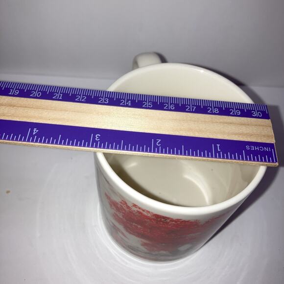 Paris France Eiffel Tower Coffee Mug Cup Couple Red Umbrella Red Blooms on Tree - Picture 6 of 6